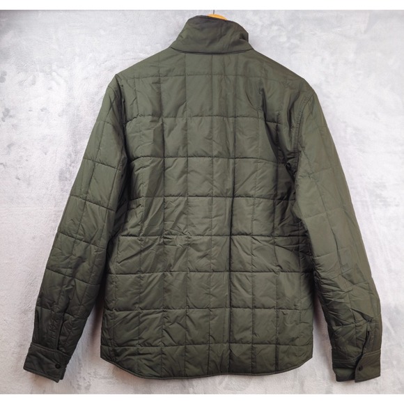 Victorinox Pertex Jacket Puffer Mens Medium Green Long Sleeve Casual Snap Button - Picture 8 of 9